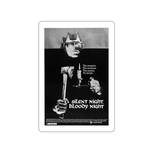 SILENT NIGHT, BLOODY NIGHT 1972 Movie Poster STICKER Vinyl Die-Cut Decal-White-The Sticker Space
