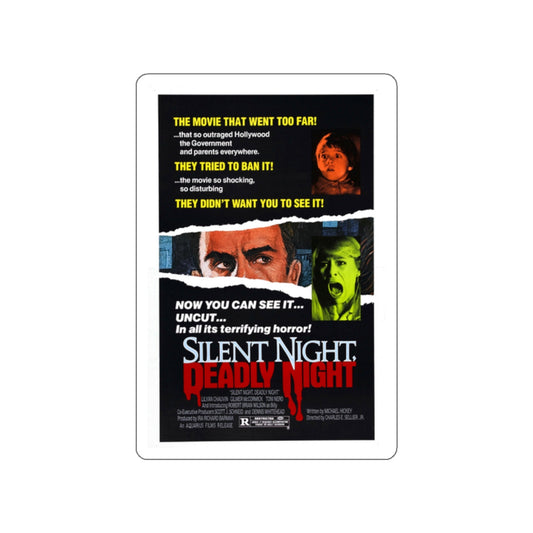 SILENT NIGHT, DEADLY NIGHT (2) 1984 Movie Poster STICKER Vinyl Die-Cut Decal-White-The Sticker Space