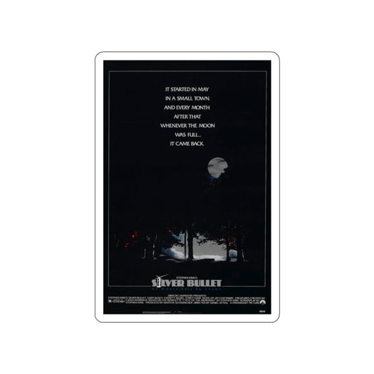SILVER BULLET 1985 Movie Poster STICKER Vinyl Die-Cut Decal-White-The Sticker Space