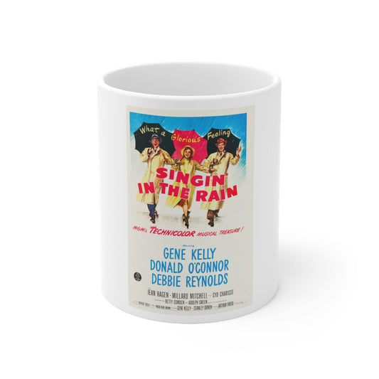Singin in the Rain 1952 Movie Poster - White Coffee Cup 11oz-11oz-The Sticker Space