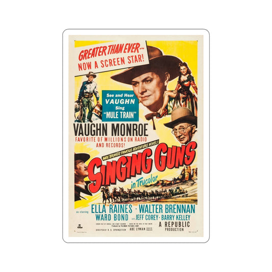Singing Guns 1950 Movie Poster STICKER Vinyl Die-Cut Decal-6 Inch-The Sticker Space