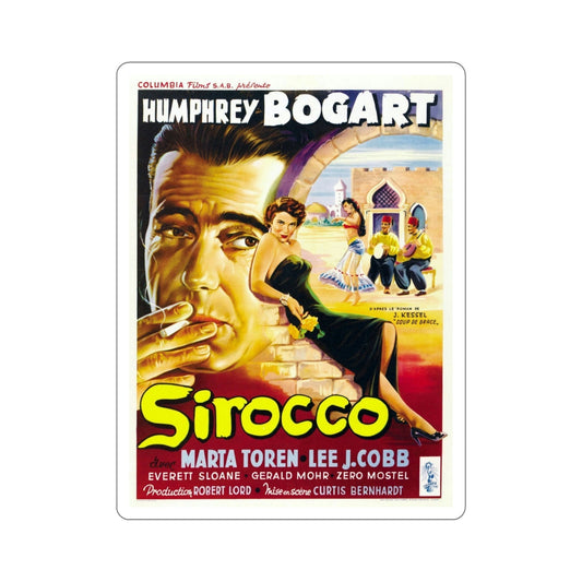 Sirocco 1951 Movie Poster STICKER Vinyl Die-Cut Decal-6 Inch-The Sticker Space
