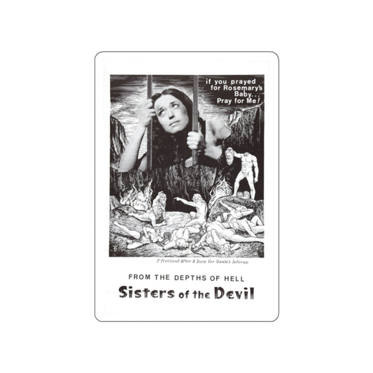 SISTERS OF THE DEVIL (THE DEVIL'S SISTERS) 1966 Movie Poster STICKER Vinyl Die-Cut Decal-White-The Sticker Space