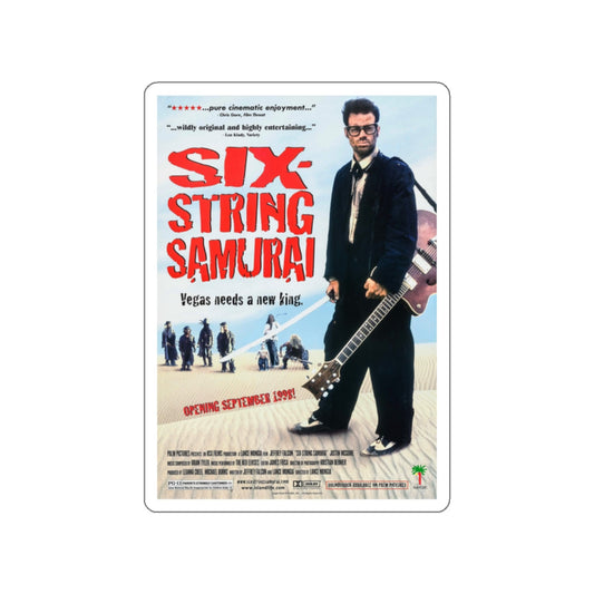 SIX-STRING SAMURAI 1998 Movie Poster STICKER Vinyl Die-Cut Decal-White-The Sticker Space