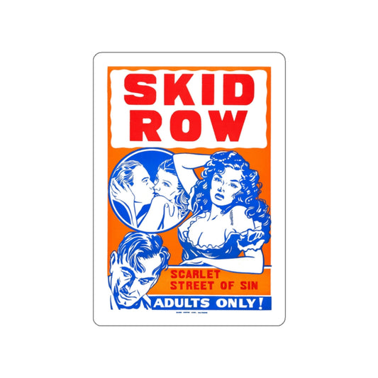 SKID ROW (CONFESSIONS OF A VICE BARON) 1943 Movie Poster STICKER Vinyl Die-Cut Decal-White-The Sticker Space