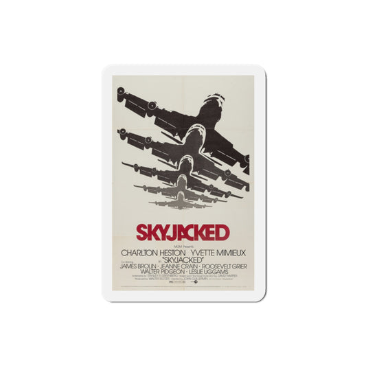 Skyjacked 1972 Movie Poster Die-Cut Magnet-2 Inch-The Sticker Space