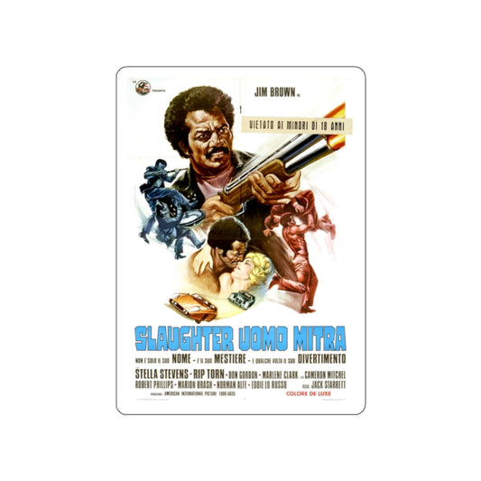 SLAUGHTER (2) 1972 Movie Poster STICKER Vinyl Die-Cut Decal-White-The Sticker Space