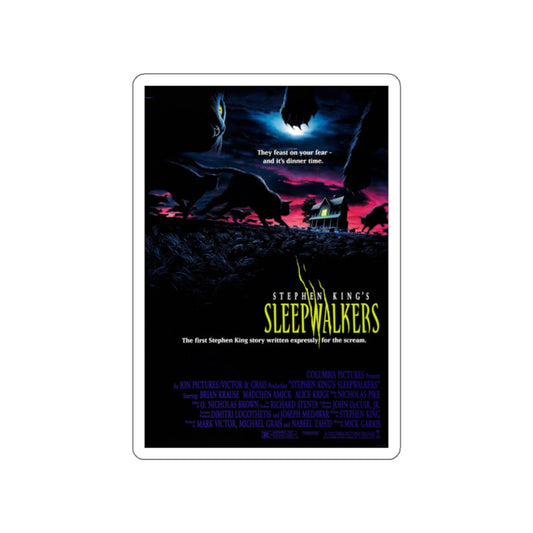 SLEEPWALKERS 1992 Movie Poster STICKER Vinyl Die-Cut Decal-White-The Sticker Space