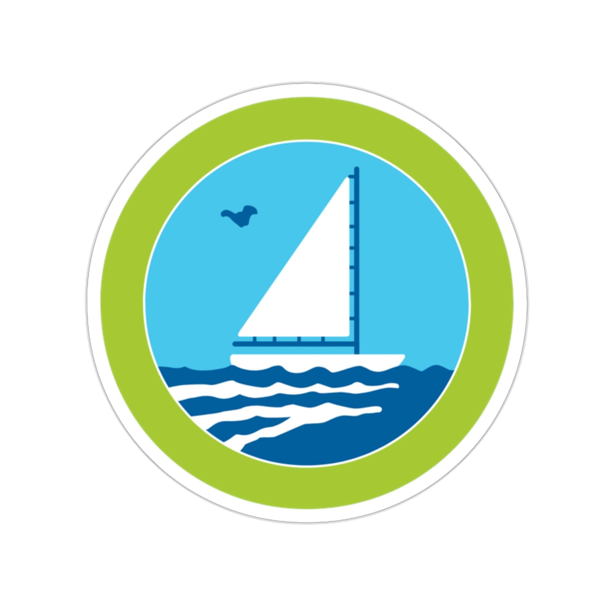 Small Boat Sailing (Boy Scouts Merit Badge) STICKER Vinyl Die-Cut Decal-2 Inch-The Sticker Space