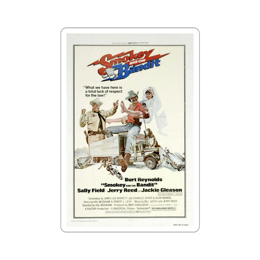 Smokey and the Bandit 1977 Movie Poster STICKER Vinyl Die-Cut Decal-6 Inch-The Sticker Space