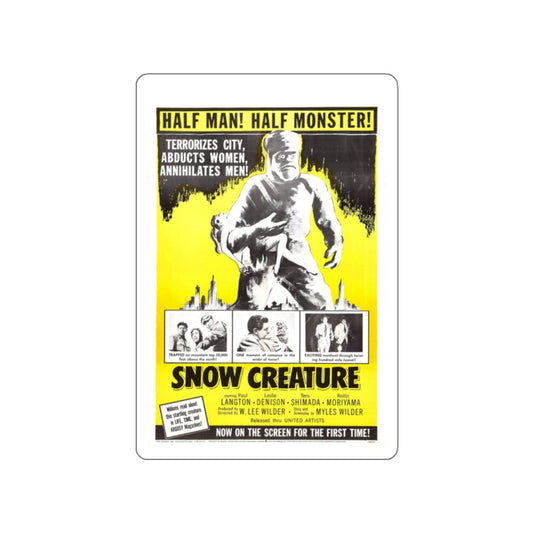 SNOW CREATURE 1954 Movie Poster STICKER Vinyl Die-Cut Decal-White-The Sticker Space