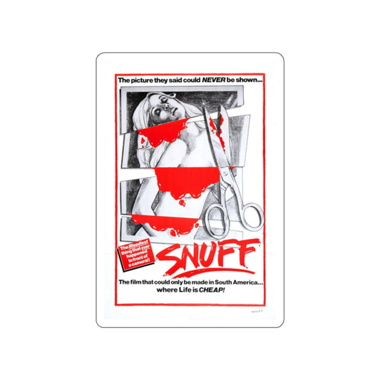 SNUFF 1976 Movie Poster STICKER Vinyl Die-Cut Decal-White-The Sticker Space