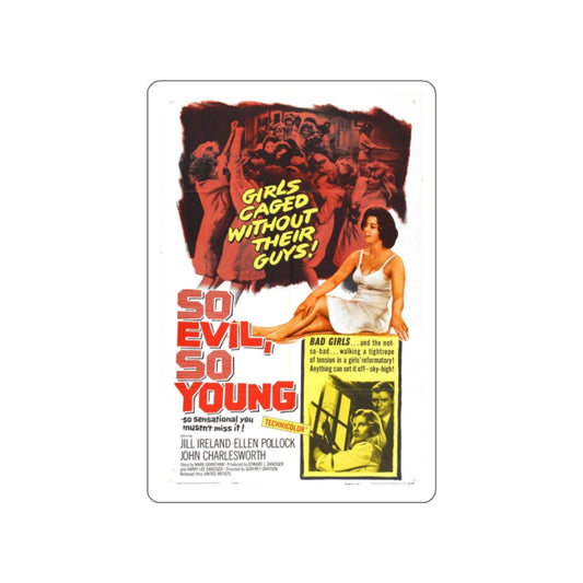 SO EVIL, SO YOUNG 1961 Movie Poster STICKER Vinyl Die-Cut Decal-White-The Sticker Space