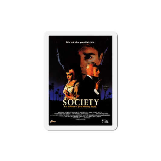 Society 1992 Movie Poster Die-Cut Magnet-4" x 4"-The Sticker Space