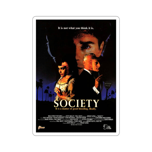Society 1992 Movie Poster STICKER Vinyl Die-Cut Decal-6 Inch-The Sticker Space