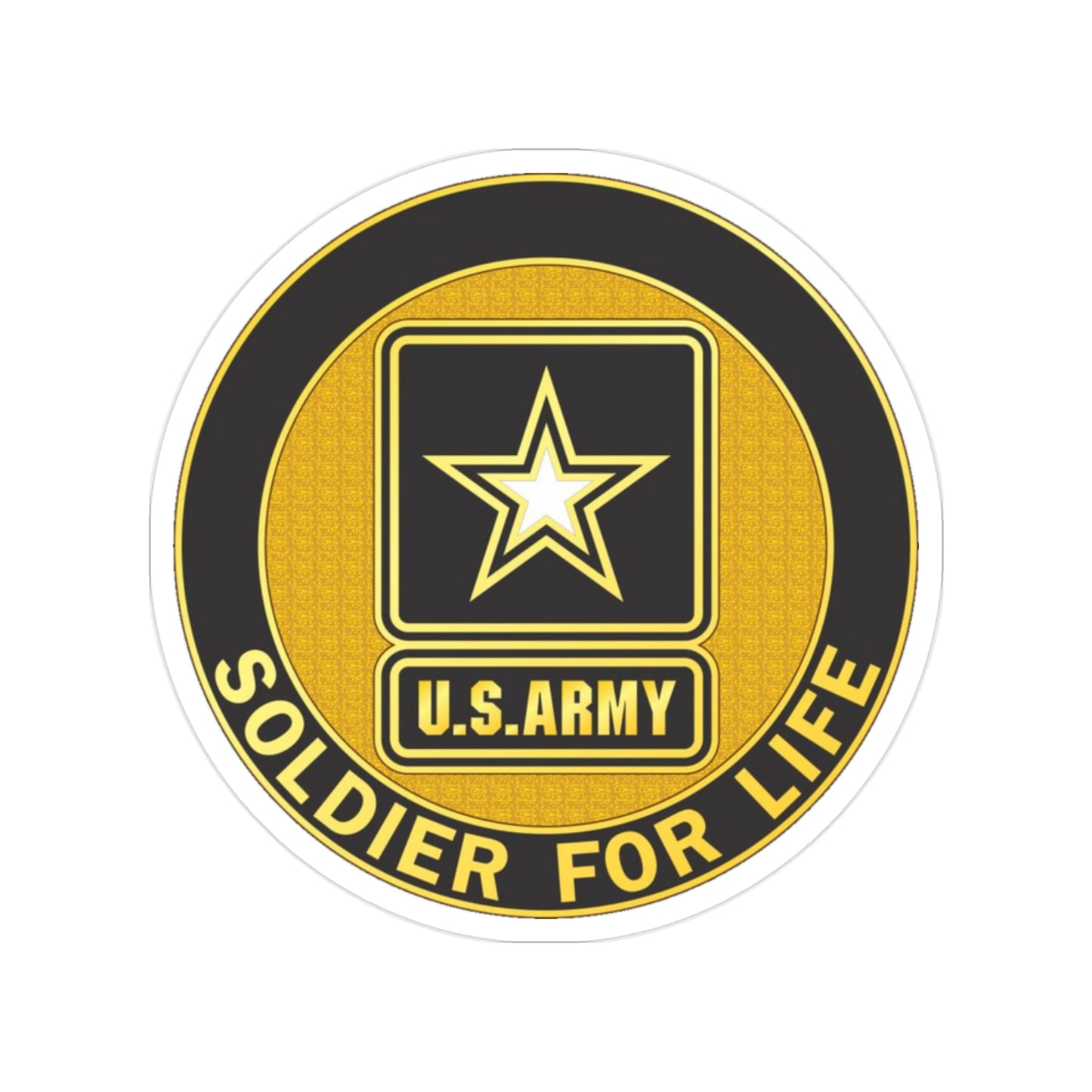 Soldier for Life (U.S. Army) Transparent STICKER Die-Cut Vinyl Decal-2 Inch-The Sticker Space
