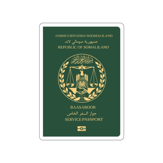 Somaliland Service Passport STICKER Vinyl Die-Cut Decal-White-The Sticker Space