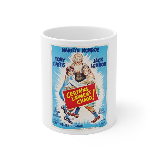 Some Like it Hot 1959 Movie Poster - White Coffee Cup 11oz-11oz-The Sticker Space
