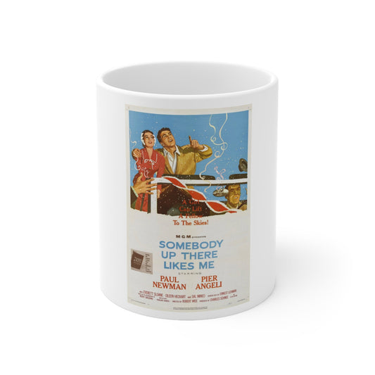 Somebody Up There Likes Me 1956 Movie Poster - White Coffee Cup 11oz-11oz-The Sticker Space