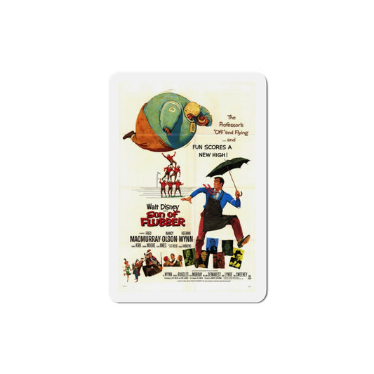 Son of Flubber 1963 Movie Poster Die-Cut Magnet-3 Inch-The Sticker Space