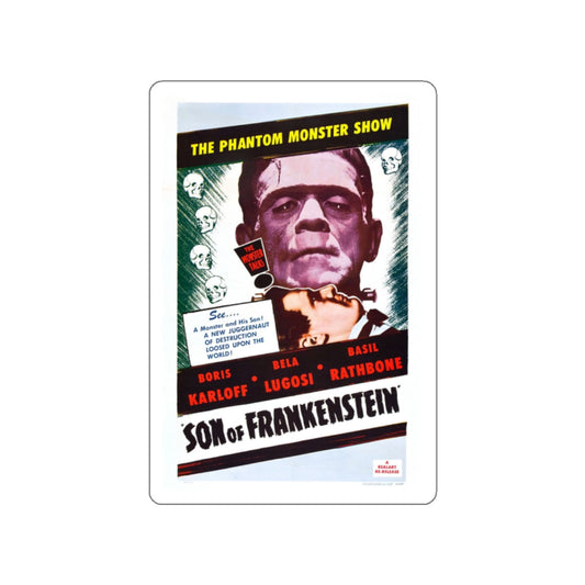SON OF FRANKENSTEIN (2) 1939 Movie Poster STICKER Vinyl Die-Cut Decal-White-The Sticker Space