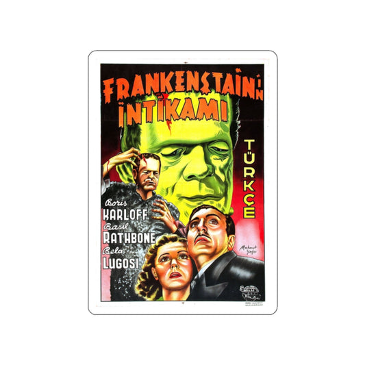 SON OF FRANKENSTEIN (TURKISH) 1939 Movie Poster STICKER Vinyl Die-Cut Decal-White-The Sticker Space
