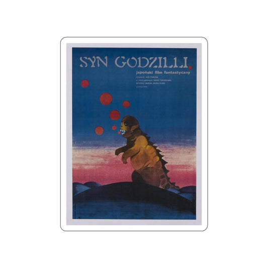 SON OF GODZILLA (POLISH) 1967 Movie Poster STICKER Vinyl Die-Cut Decal-White-The Sticker Space