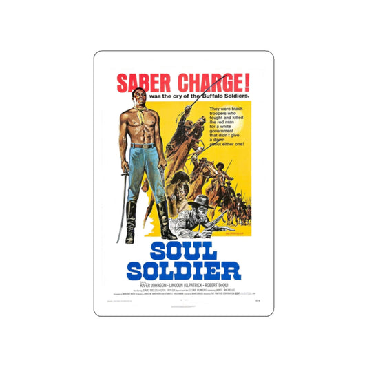 SOUL SOLDIER 1970 Movie Poster STICKER Vinyl Die-Cut Decal-White-The Sticker Space