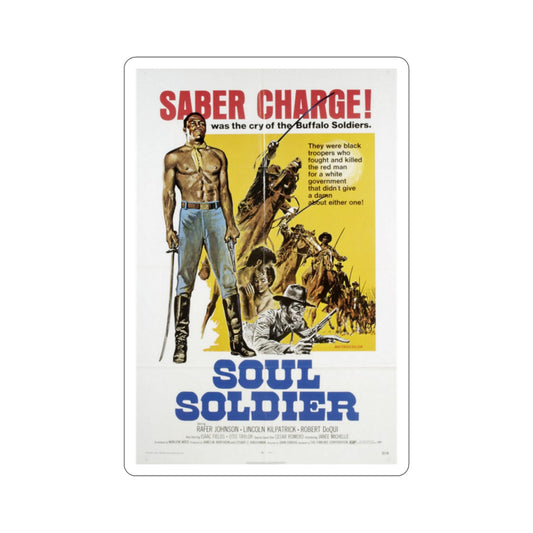 Soul Soldier aka Red White and Black 1970 Movie Poster STICKER Vinyl Die-Cut Decal-2 Inch-The Sticker Space