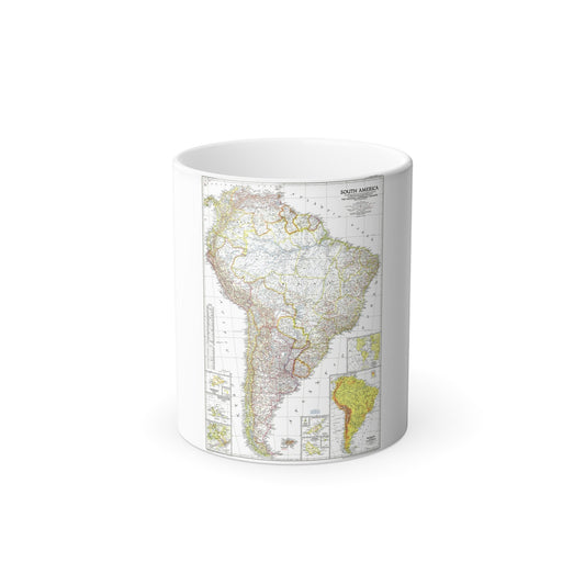 South America (1950) (Map) Color Changing Mug 11oz-11oz-The Sticker Space