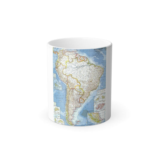 South America (1960) (Map) Color Changing Mug 11oz