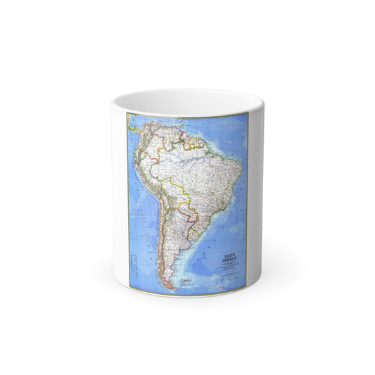 South America (1972) (Map) Color Changing Mug 11oz