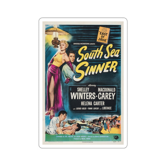 South Sea Sinner 1950 Movie Poster STICKER Vinyl Die-Cut Decal-6 Inch-The Sticker Space
