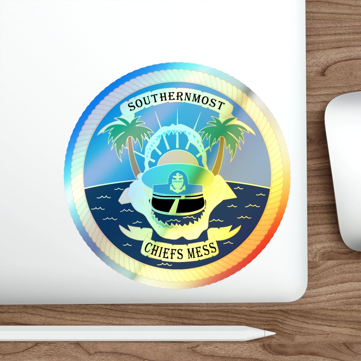 SOUTHERNMOST Chiefs Mess (U.S. Coast Guard) Holographic STICKER Die-Cut Vinyl Decal-The Sticker Space