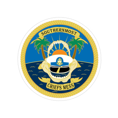SOUTHERNMOST Chiefs Mess (U.S. Coast Guard) Transparent STICKER Die-Cut Vinyl Decal-2 Inch-The Sticker Space