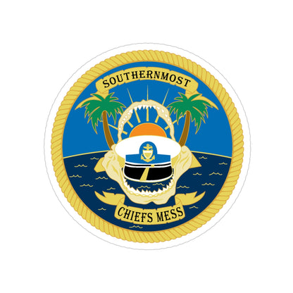SOUTHERNMOST Chiefs Mess (U.S. Coast Guard) Transparent STICKER Die-Cut Vinyl Decal-6 Inch-The Sticker Space
