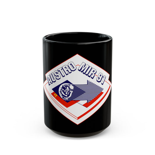 Soyuz TM-13 (Soyuz Programme) Black Coffee Mug-15oz-The Sticker Space