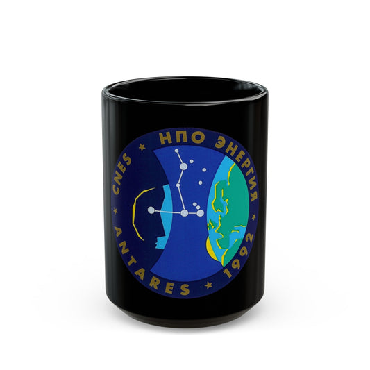 Soyuz TM-15 (Soyuz Programme) Black Coffee Mug-15oz-The Sticker Space