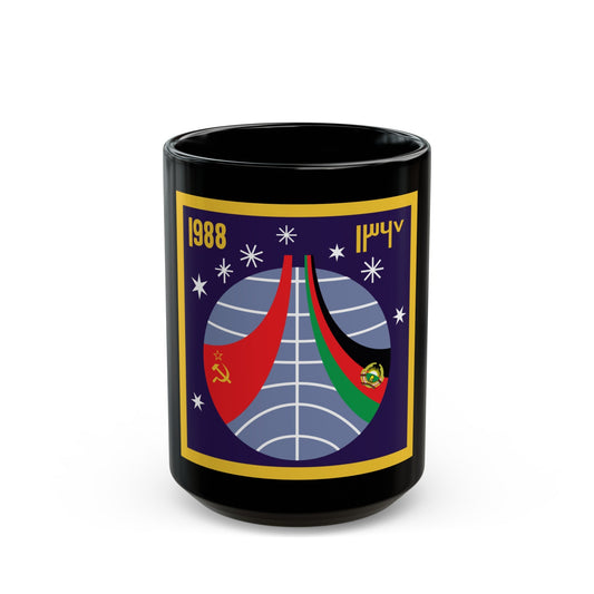 Soyuz TM-6 (Soyuz Programme) Black Coffee Mug-15oz-The Sticker Space