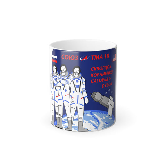 Soyuz TMA-18 (Soyuz Programme) Color Changing Mug 11oz-11oz-The Sticker Space