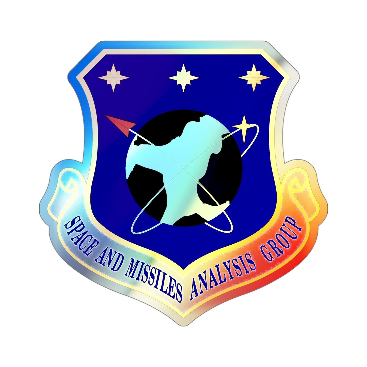 Space and Missiles Analysis Group (U.S. Air Force) Holographic STICKER Die-Cut Vinyl Decal-4 Inch-The Sticker Space