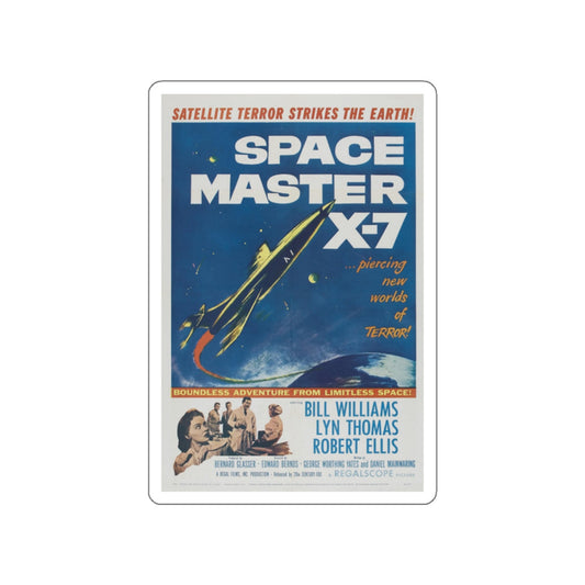 SPACE MASTER X-7 1958 Movie Poster STICKER Vinyl Die-Cut Decal-White-The Sticker Space