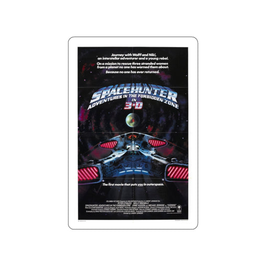 SPACEHUNTER - ADVENTURES IN THE FORBIDDEN ZONE (2) 1983 Movie Poster STICKER Vinyl Die-Cut Decal-White-The Sticker Space