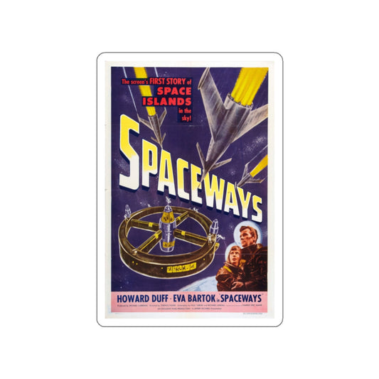 SPACEWAYS 1953 Movie Poster STICKER Vinyl Die-Cut Decal-White-The Sticker Space
