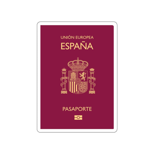 Spain Passport STICKER Vinyl Die-Cut Decal-White-The Sticker Space