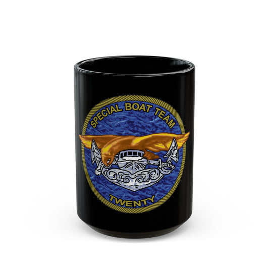 Special Boat Team Twenty (U.S. Navy) Black Coffee Mug-15oz-The Sticker Space