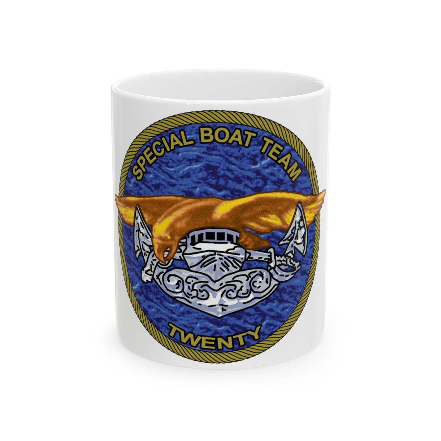 Special Boat Team Twenty (U.S. Navy) White Coffee Mug-11oz-The Sticker Space