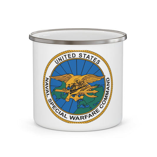 Special Warfare Command (U.S. Navy) Enamel Mug 12oz-12oz-The Sticker Space