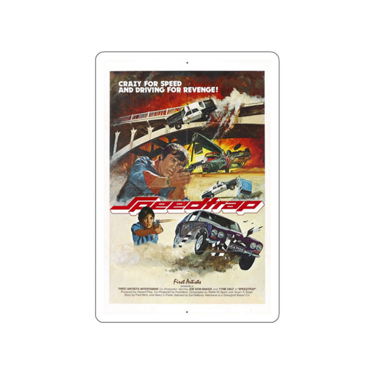 SPEEDTRAP 1977 Movie Poster STICKER Vinyl Die-Cut Decal-White-The Sticker Space