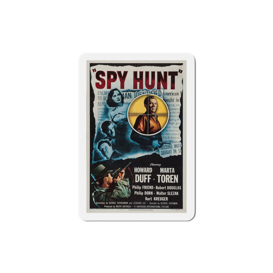 Spy Hunt 1950 Movie Poster Die-Cut Magnet-4 Inch-The Sticker Space